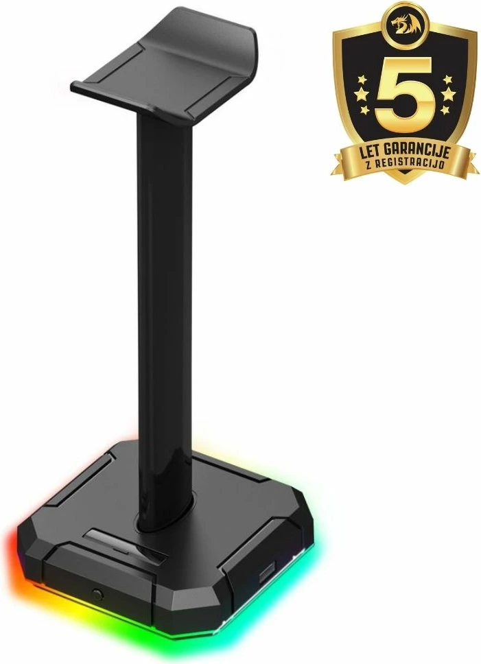 Stativ për kufje Redragon HA300 Scepter Pro, RGB, 4x USB 2.0, me kabllo Type-C, e zezë