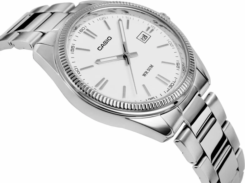 Orë dore për meshkuj Casio MTP-1302PD-7A1VEF, argjendtë, me kuti