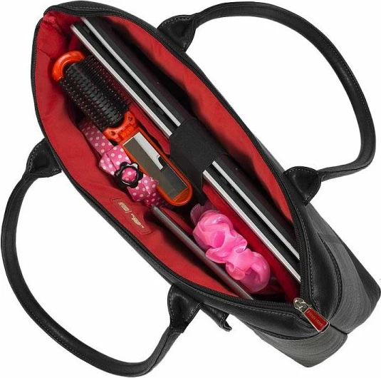 Çantë laptopi RIVACASE 8991 15.6\", me xhep tablet 10.1\", PU lëkurë/poliester, e zezë