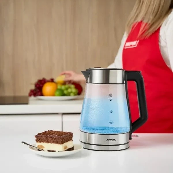 Ibrik elektrik MPM MCZ-122, 1.7 L, 2200 W, Inox, i zi