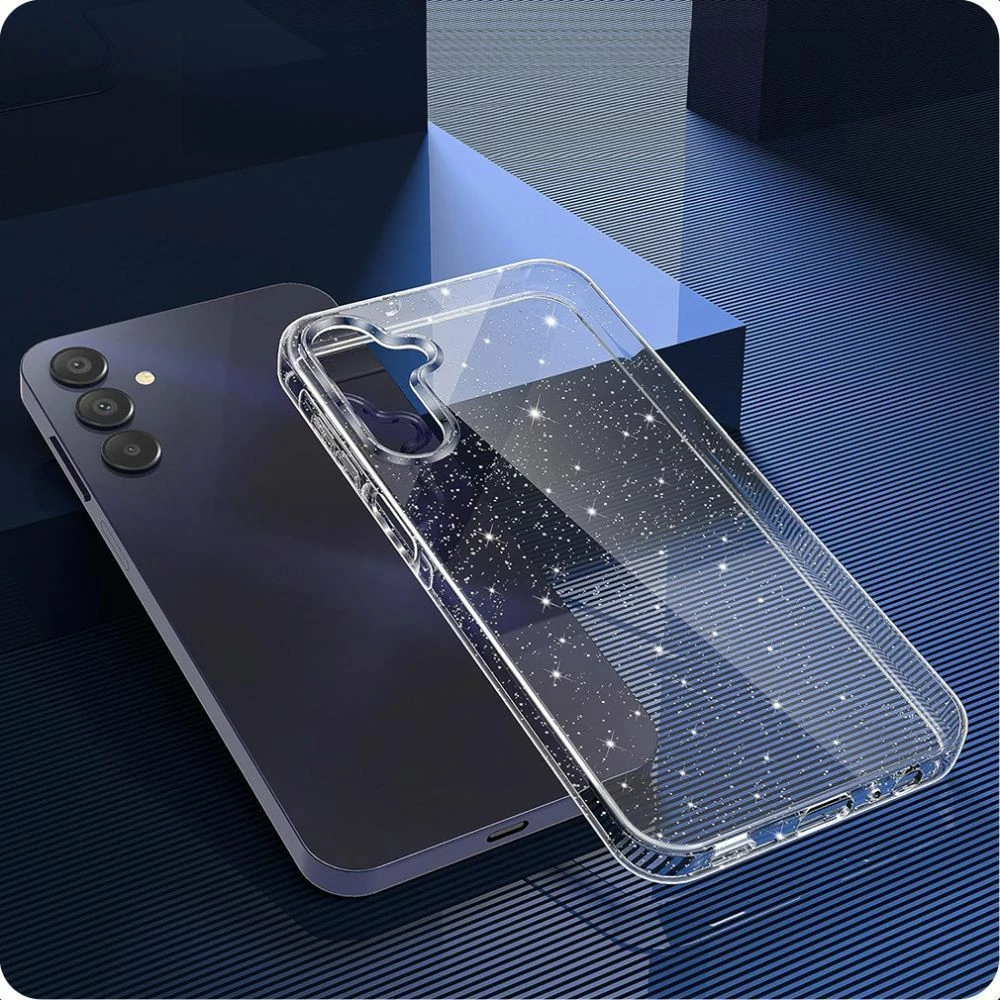 Mbështjellës Tech-Protect FlexAir për Samsung Galaxy A26 5G, Transparent-Glitter