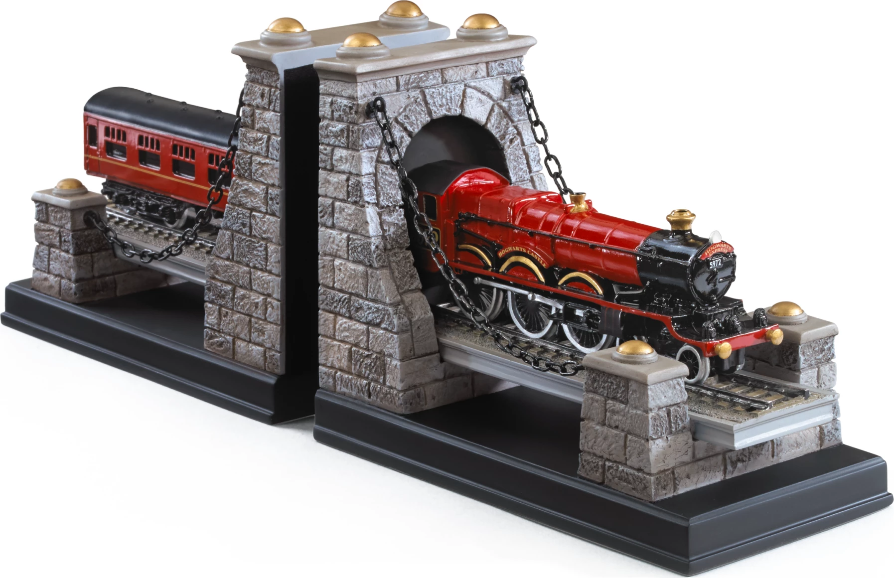 Mbajtëse librash Noble Collection Harry Potter Hogwarts Express 19 cm, set 2 copë, kuqe/gri