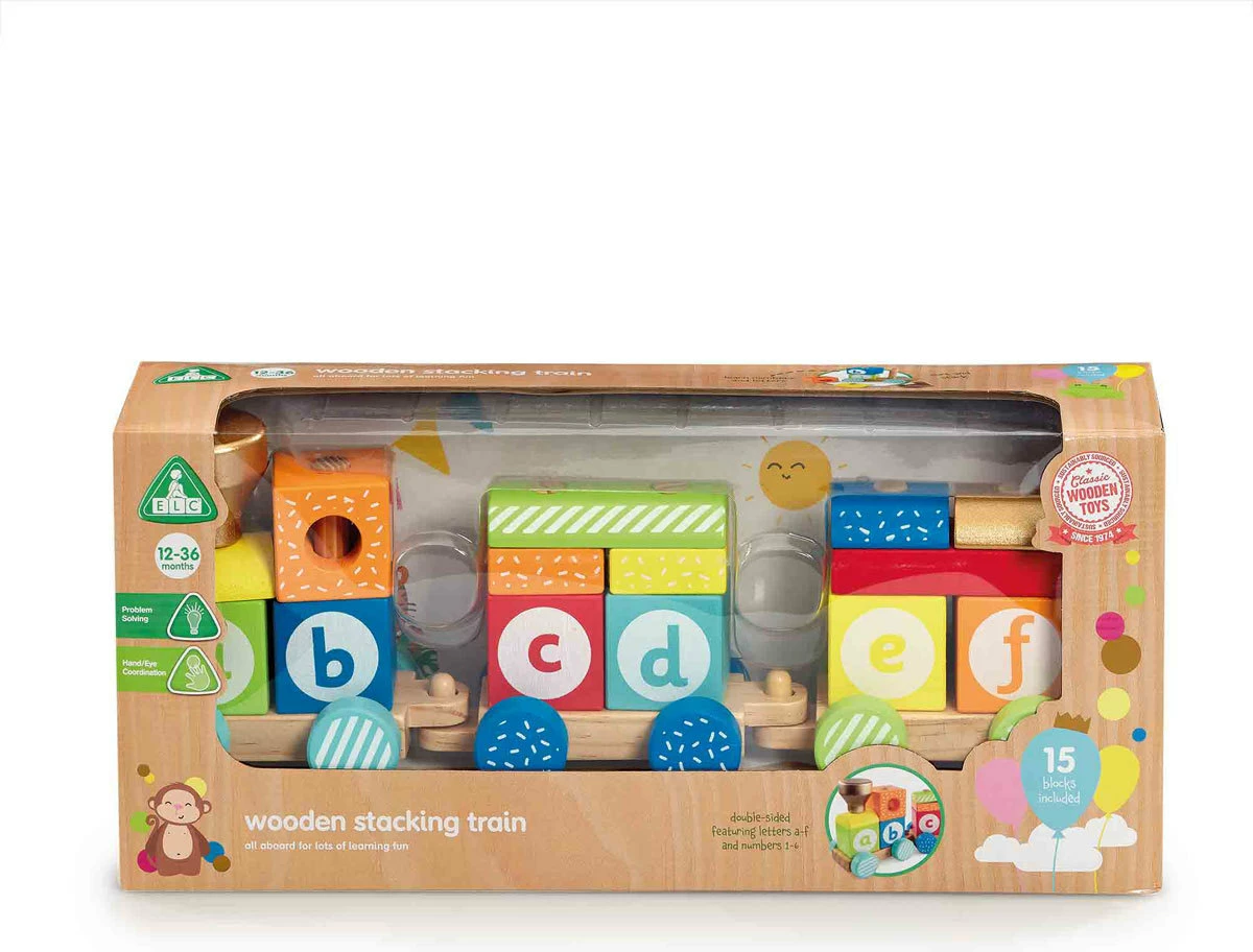 Set lodër Early Learning Centre Wooden Stacking Train