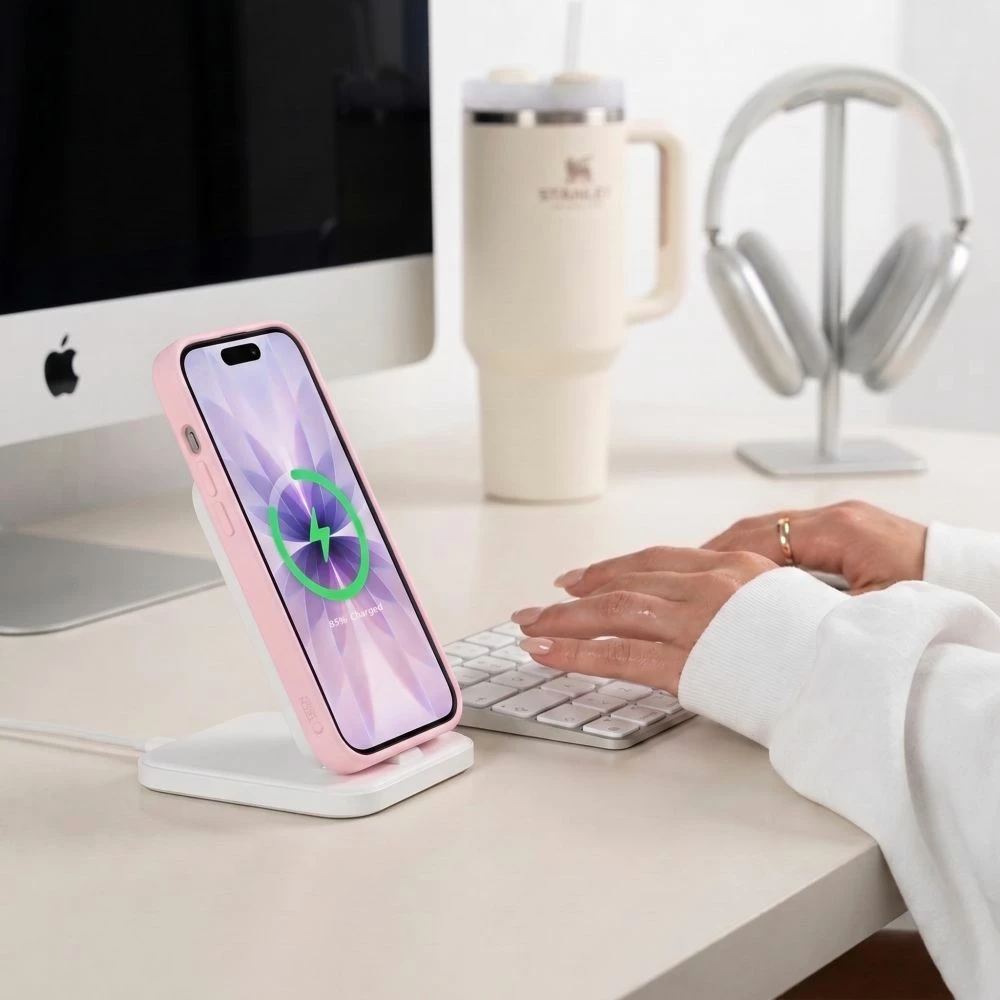 Mbështjellës Tech-Protect BasicMag MagSafe për iPhone 17, rozë mat, 1 copë