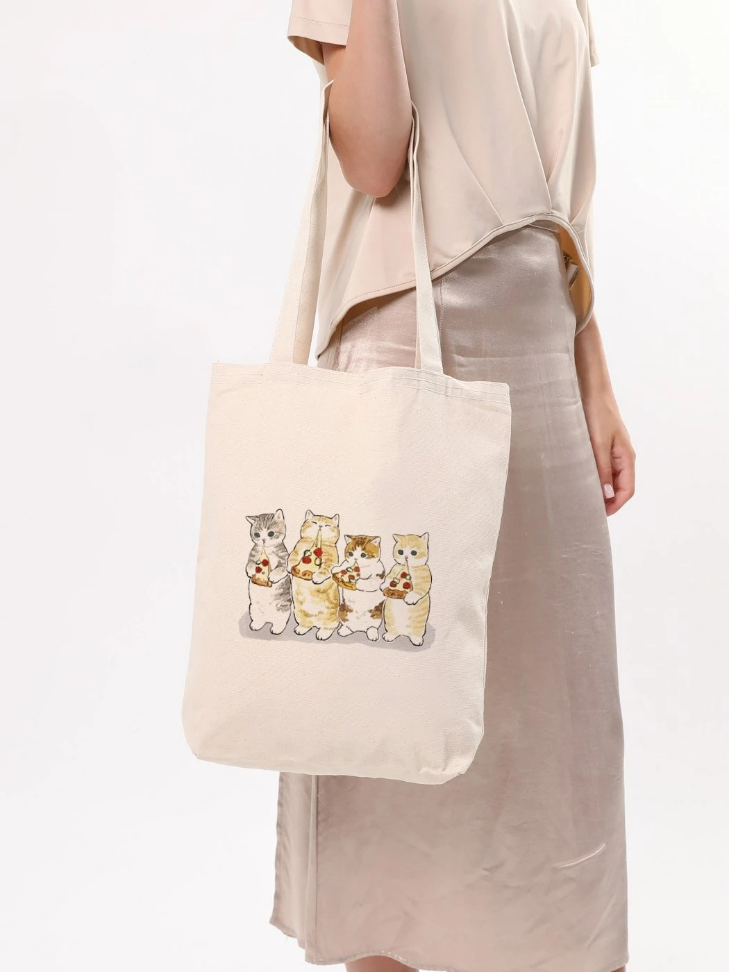 Torbë tote Zoozie Bags, krem, 1610