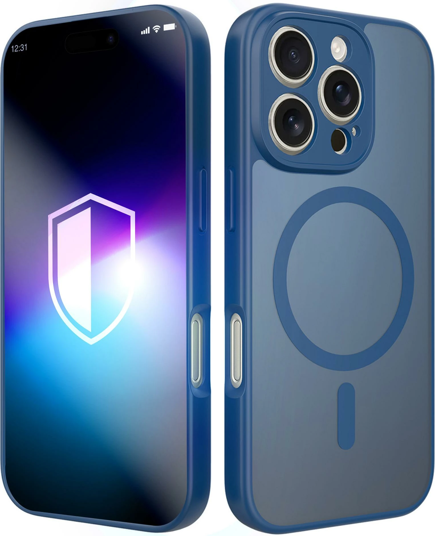 Mbështjellës 3mk Protection Misty MagCase për iPhone 16 Pro Max, kompatibil me MagSafe, blu