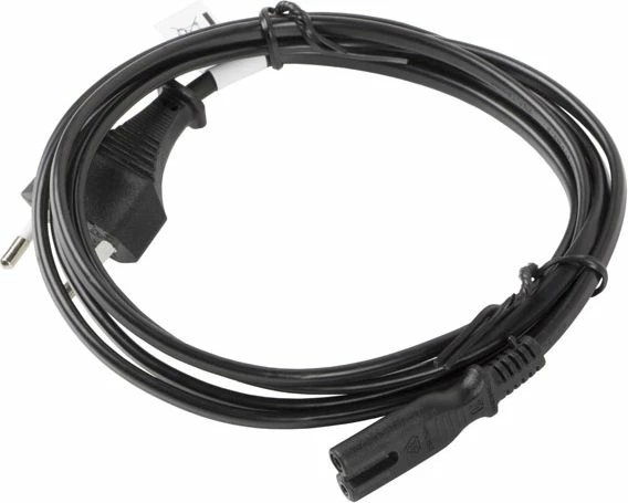 Kabllo rryme Lanberg CA-C7CA-11CC-0018-BK, CEE 7/16 në IEC 320 C7, 1.8 m, 10A, e zezë