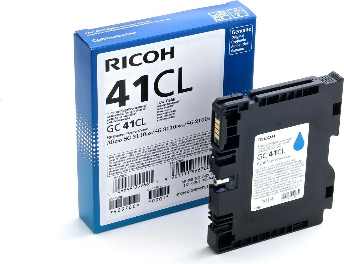 Tinte Ricoh GC41CL cyan për printer