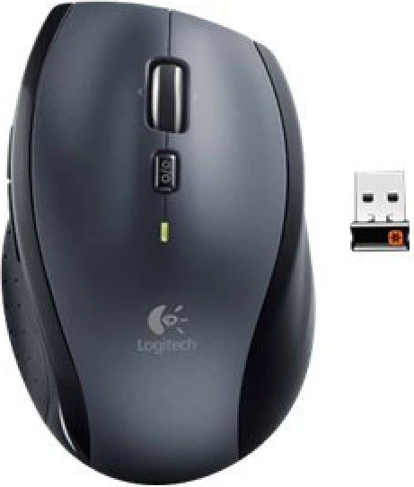 Maus Logitech Marathon M705 wireless USB me butona anësorë, e zezë/argjendtë (910-001949)