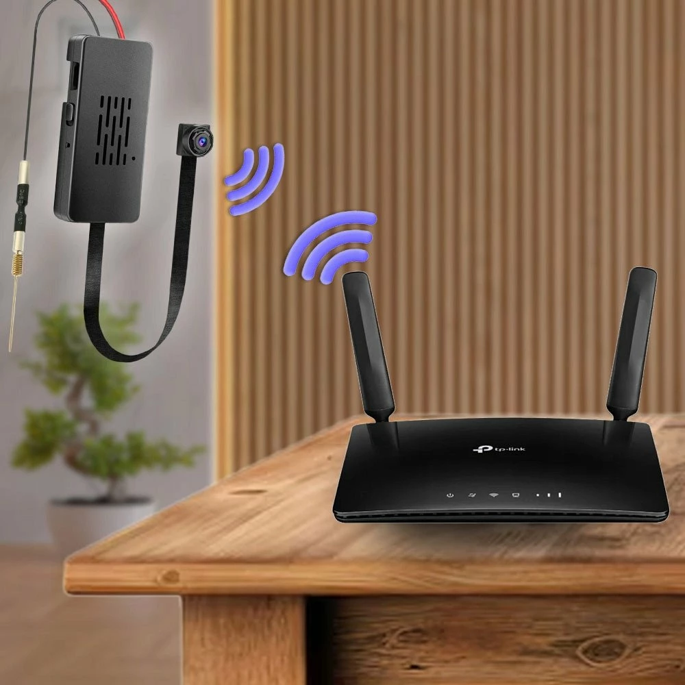 Kamerë spiunazhi mini Wi-Fi e fshehur ORLLO C2 Pro, Full HD 1080p, bateri 2800mAh, Tuya, e zezë, set