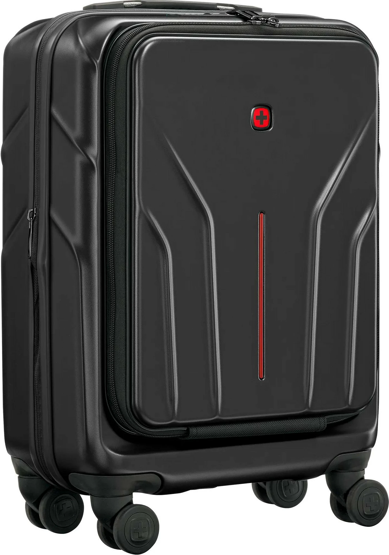 Valixhe kabine Wenger Amplix Hardside Carry-On, 36L, për laptop 16", 4 rrota, e zezë
