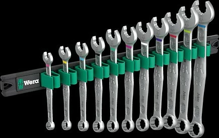 Set çelësa unazor Wera Joker 6003, 11 copë, magnet, inox, zi