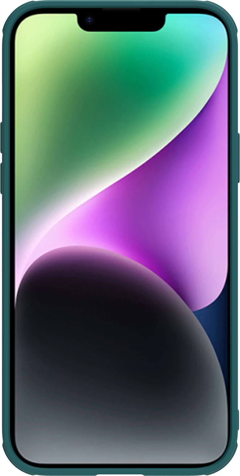 Mbështjellës Nillkin CamShield Leather S Case për iPhone 14 Plus, me kapak kamere, Jeshil