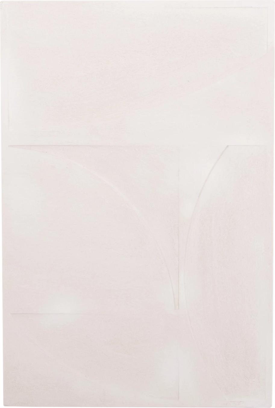 Panel dekorativ për mur, seri Santorini, MDF, ngjyrë e bardhë e zbehtë, FH4506, 80x4x120 cm