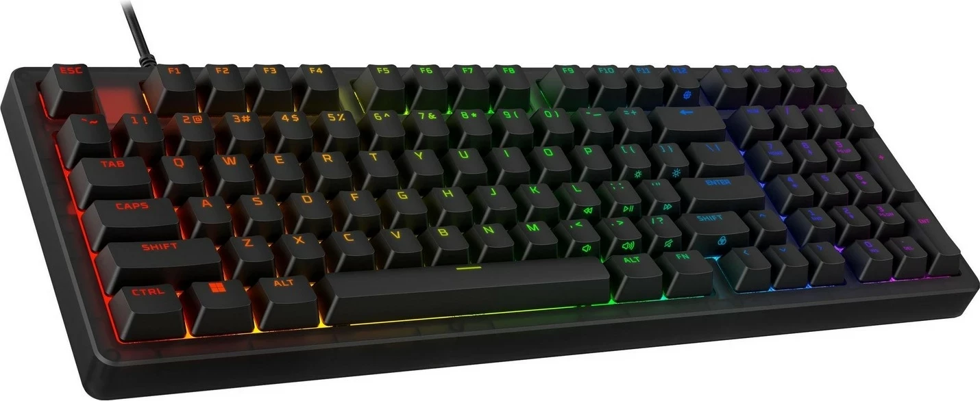 Tastierë gaming HyperX Alloy Origins 2, mekanike, RGB, HyperX Red, USB-C, e zezë