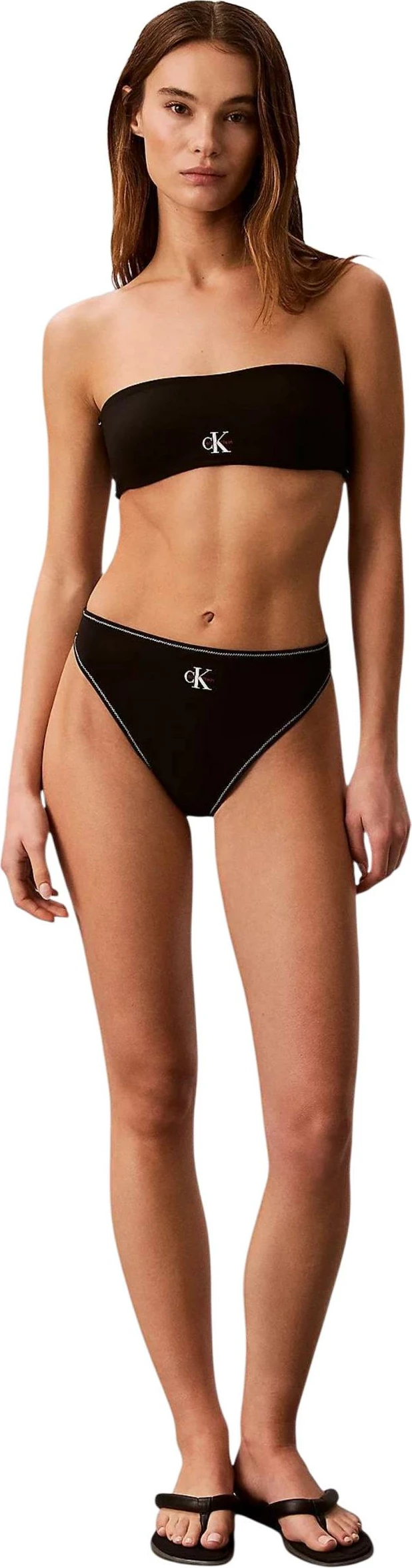 Sutjenë bikine bandeau për femra Calvin Klein Jeans LV00Q61101, e zezë [Madhësia: M]