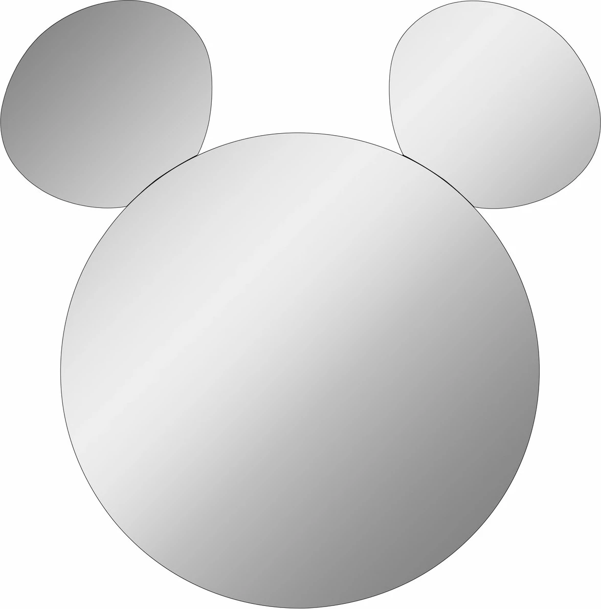 Pasqyrë me ndriçim LED, formë Mickey, ngjyrë e bardhë, Hanah Home