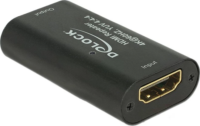 HDMI përsëritës DeLOCK 11462, 4K, metal, zi