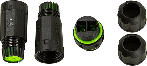 Konektor fibër optike duplex SC LogiLink, outdoor, me 2 cable glands, i zi