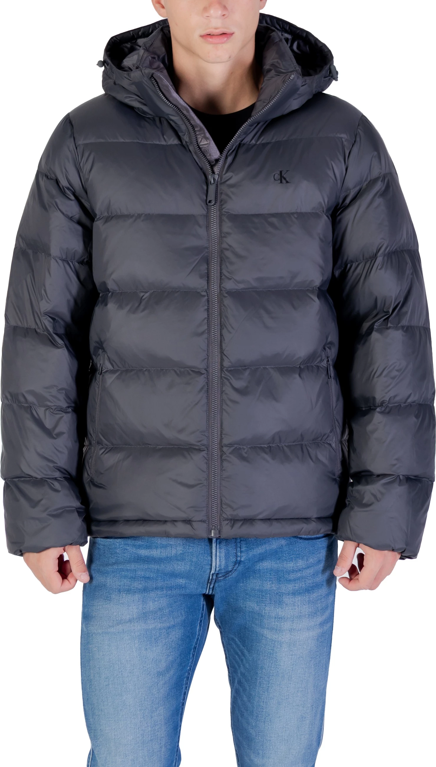Jakne puffer për meshkuj Calvin Klein Jeans LV04RC518G, antracit