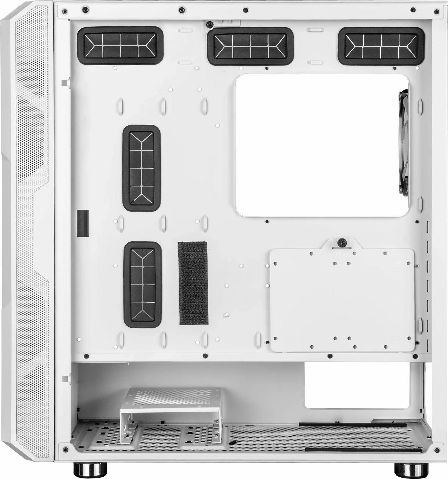 Kasë Modecom Volcano Amirani AT-AMIRANI-PD-20-000000-0002 Midi Tower ATX, Micro-ATX, Mini-ITX, 4x120mm fan, USB 3.0, USB-C, pa PSU, e bardhë