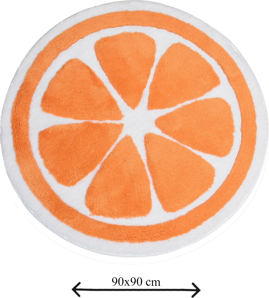 Tapet banje akrilik, dizajn portokalli, Mijolnir, 90cm