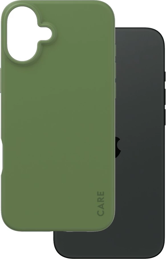 Mbështjellës PanzerGlass CARE Case për iPhone 16 Plus, silikon, green