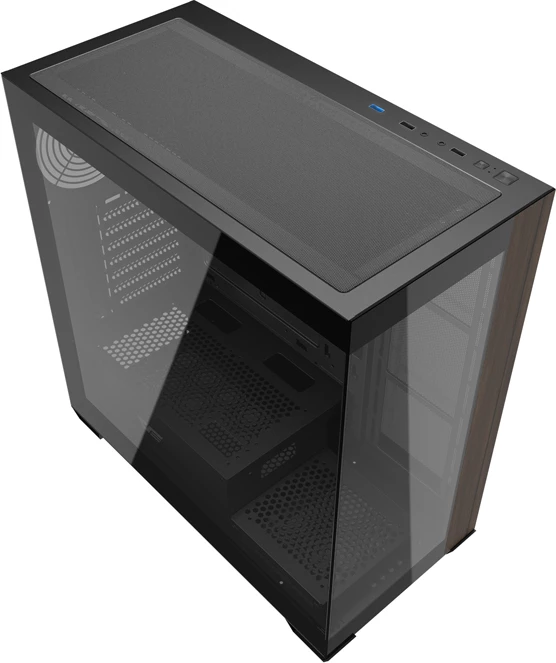 Kasë, Darkflash, DS900W, Midi Tower ATX/M-ATX/ITX, pa ventilatorë, xhami i forcuar, USB Type-C, e zezë