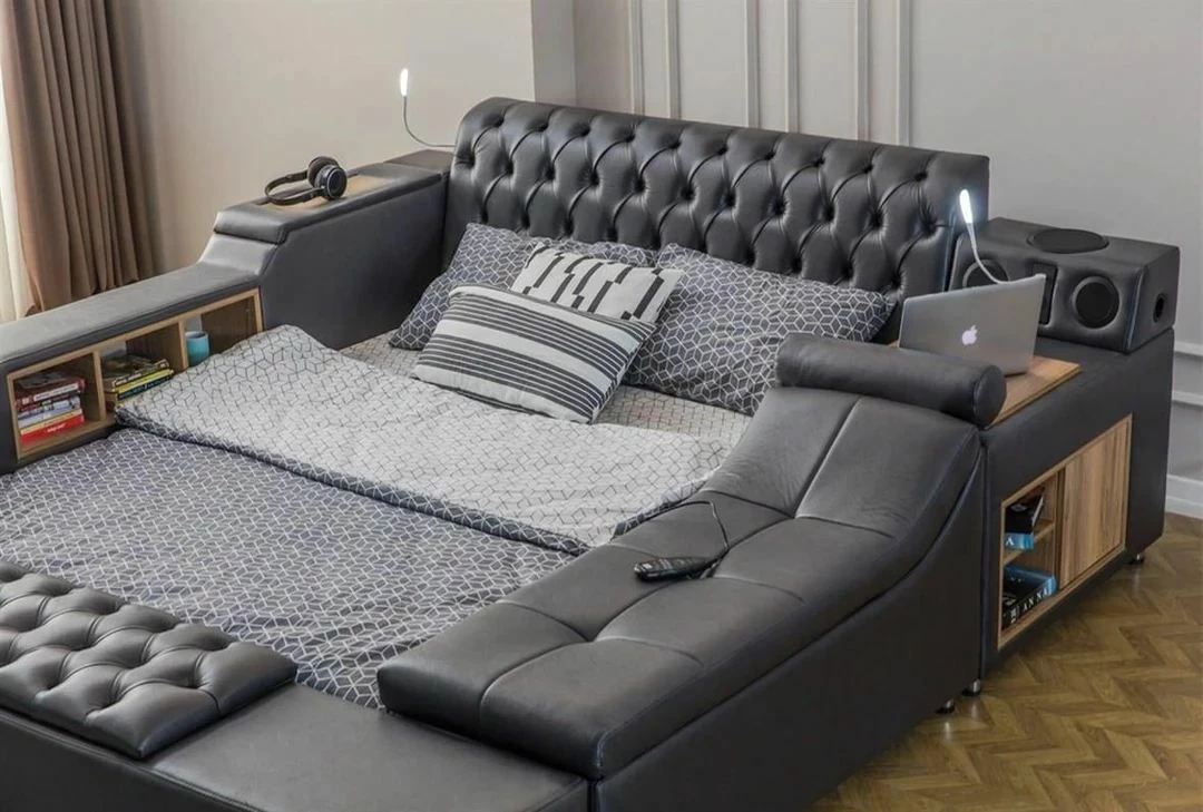 Krevat dopio, ngjyrë e zezë, Skye Decor Dorwell Smart