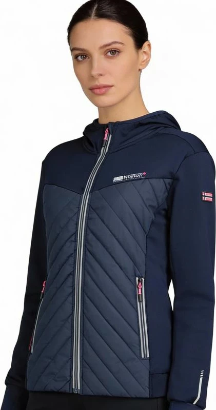 Jakne softshell për femra Geographical Norway, navy/rozë