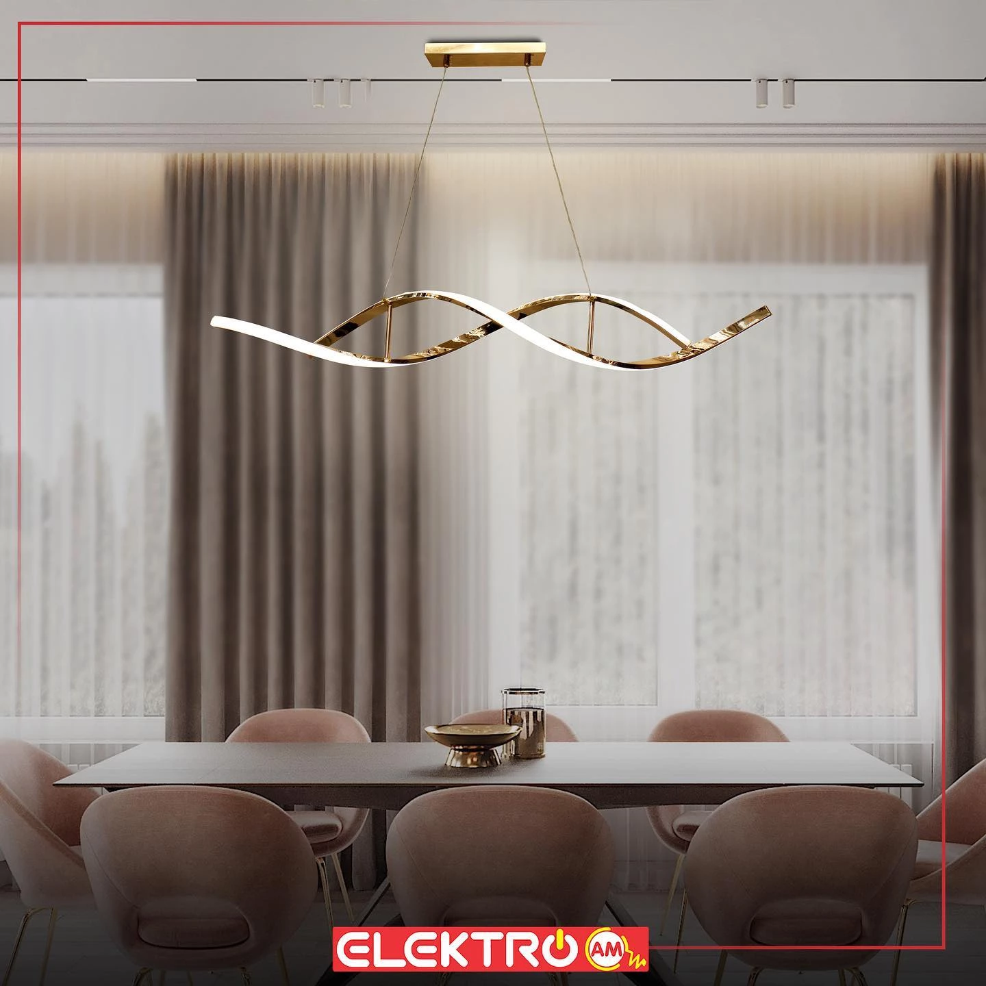 Abazhur trapezarie LED 1142-GD &amp; 8830 GD