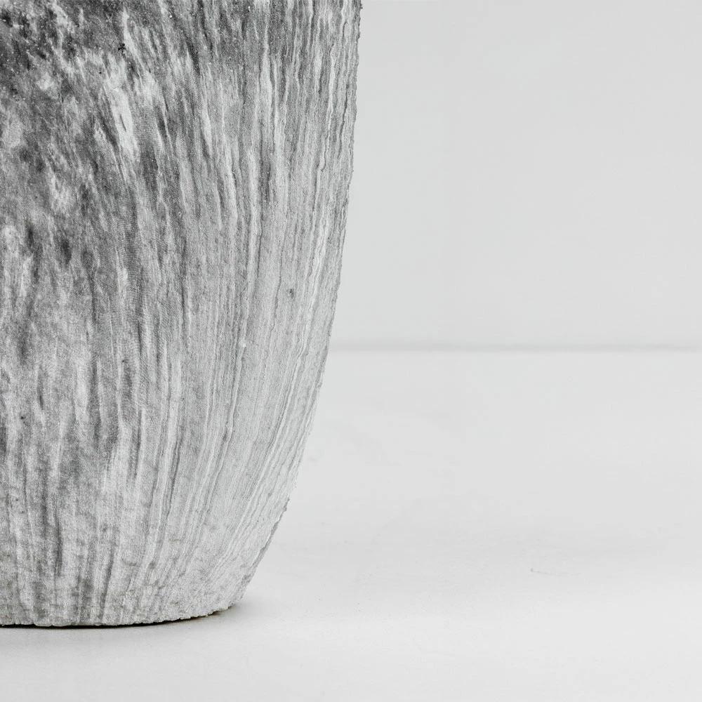 Set vazo VINSON, 3 copë, qeramikë, gri-bardhë, 30x30x31 cm