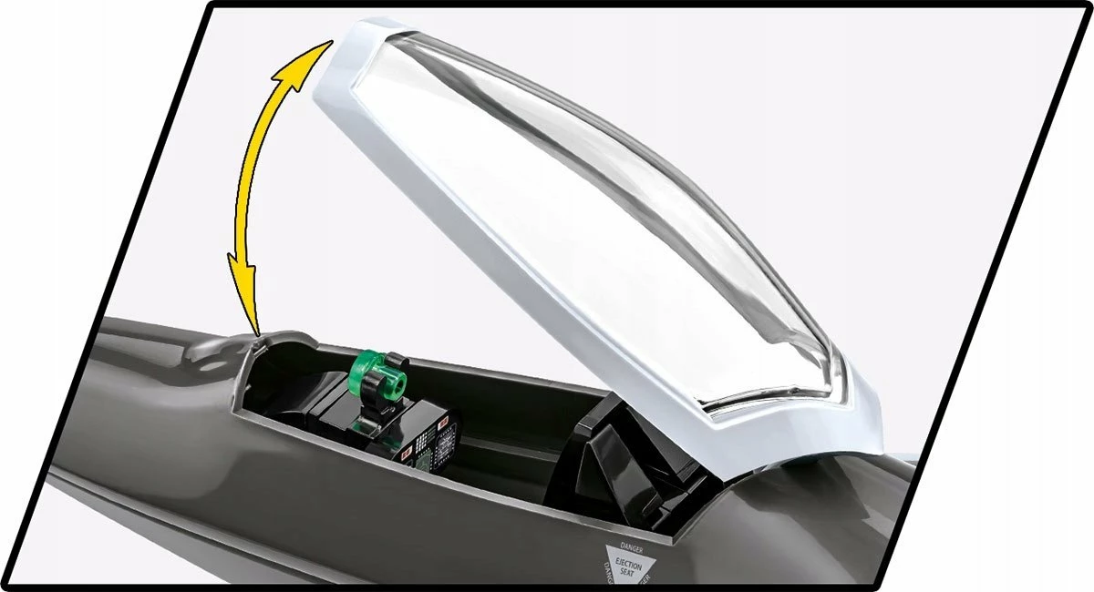 Set blloqesh ndërtimi Cobi Lockheed F-22 Raptor GXP-914620, 695 copë, shkallë 1:48, 1 figurë pilot, me stendë ekspozimi, e hirtë