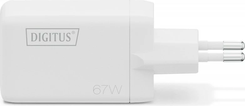 Karikues muri Digitus DA-10303 GaN II 67W, 2x USB-C, 1x USB-A, e bardhë