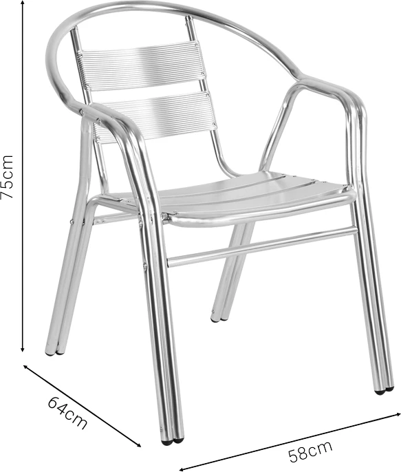 Tavolinë me karrige Zircu-Lazo I set prej 3 copash krom alumini D70x70cm