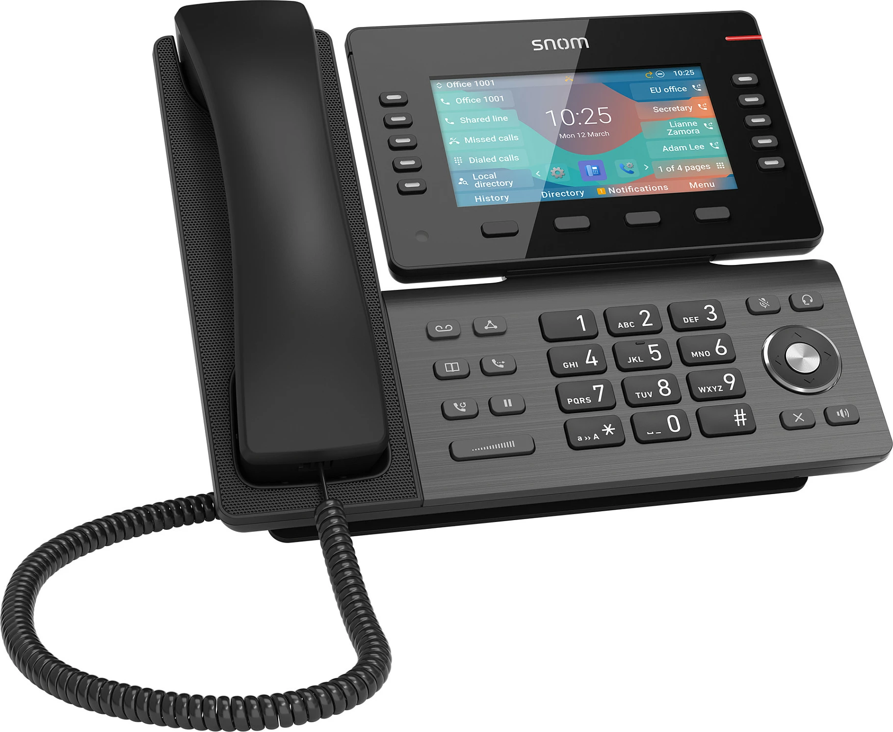 Telefon IP Snom D865, ekran 5", Gigabit, Bluetooth, Wi‑Fi, PoE, gri