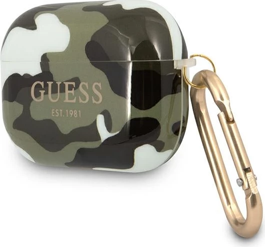 Mbështjellës Guess GUAPUCAMA për AirPods Pro, Camouflage, Jeshil