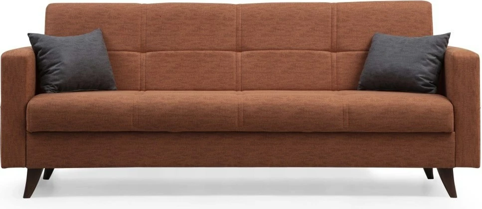 Divan-krevat treshe, ngjyrë e kuqe tullë, Atelier del Sofa, Polya