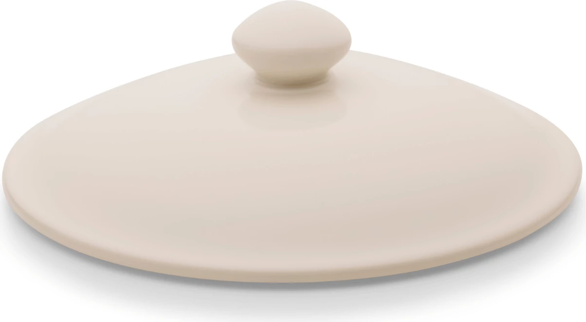 Kapak tas supë, Luzerne Ivory, 120 x 39 mm, porcelan Fine China, krem