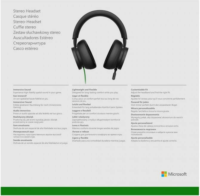 Kufje gaming Microsoft XBOX 8LI-00002, të zeza