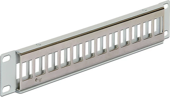 Patch panel DeLOCK 43327, 1U, 12x Keystone, 10", metal, gri