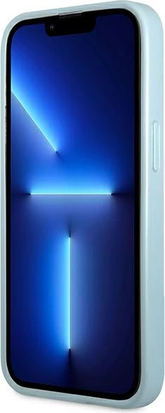 Mbështjellës Guess Saffiano 4G Small Metal Logo për iPhone 13 Pro / 13, Blu
