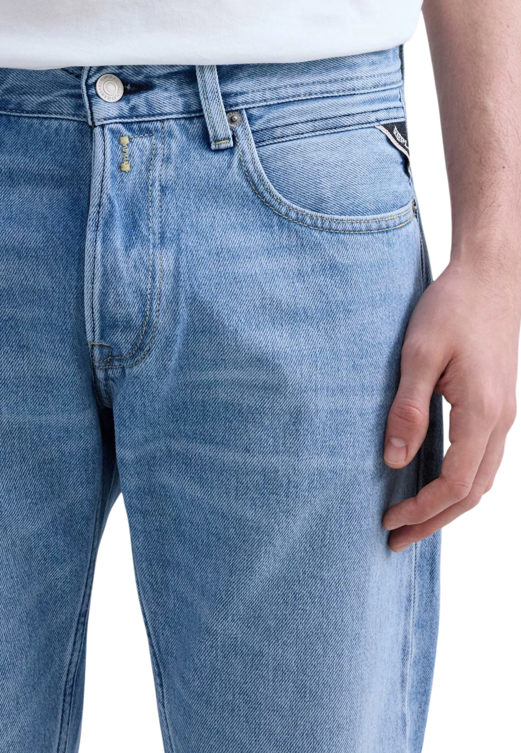 Xhinse për meshkuj Replay Grover MA972 .000.886 0C3, denim e çelët [Madhësia: W36 L32]