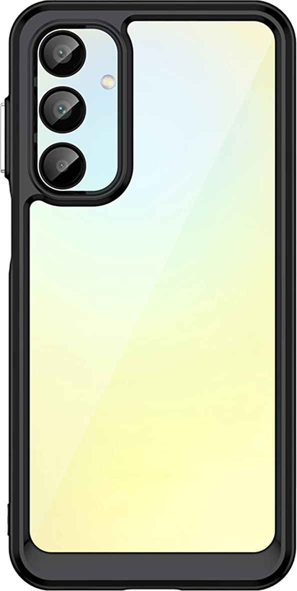 Mbështjellës, Hurtel, Outer Space Case, për Samsung Galaxy A16 / A16 5G, PC+TPU, kornizë gel, skaje të ngritura, Black