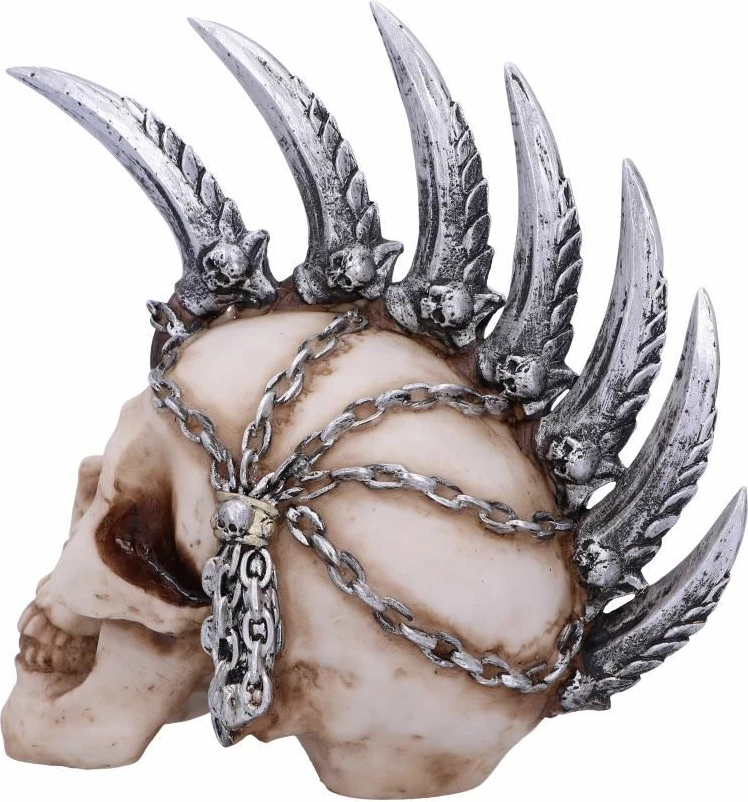Figurinë Nemesis Now Chain Blade, rrëshirë e pikturuar me dorë, bezhë/argjend