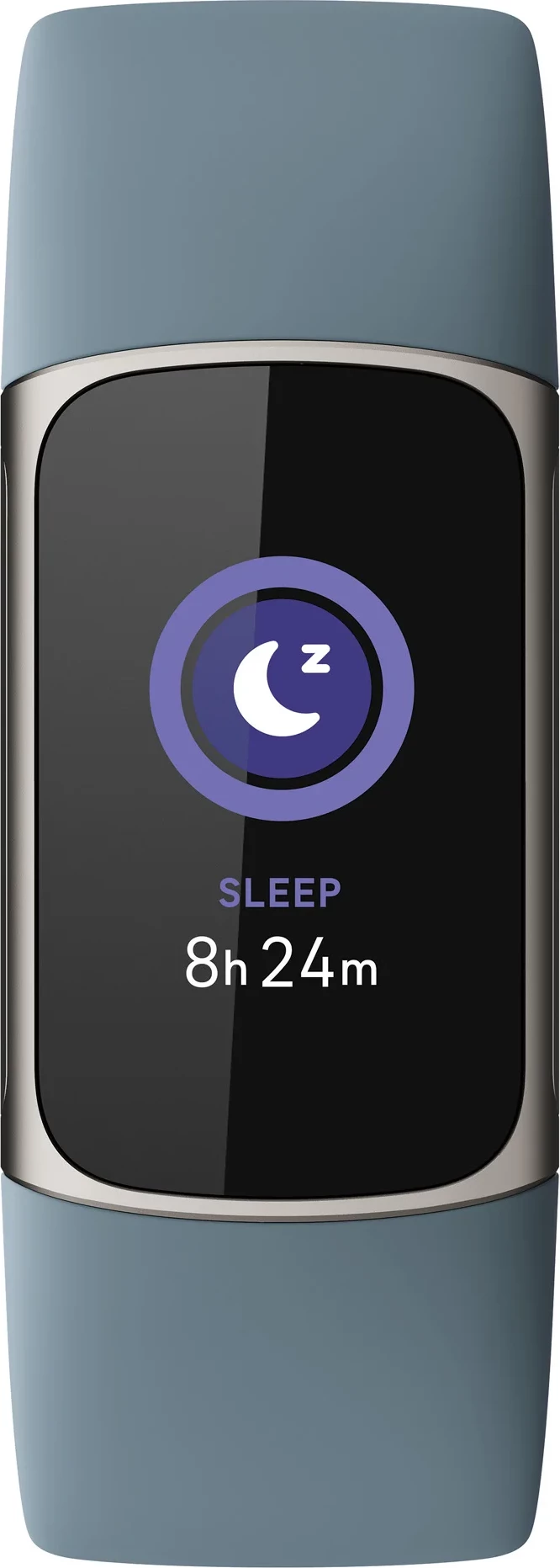 Smartwatch Fitbit Charge 5 FB421SRBU me GPS, NFC, SpO2, rezistent në ujë 50m, bateri deri 7 ditë, Platinum/Mineral Blue