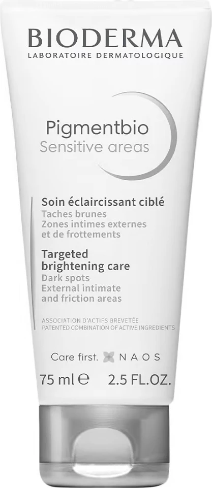 Krem për trup Bioderma Pigmentbio Sensitive Areas për femra, 75ml
