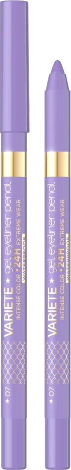 Laps për sy Eveline Cosmetics Variety Waterproof Gel Eye Pencil 07 Lavender, 1 copë