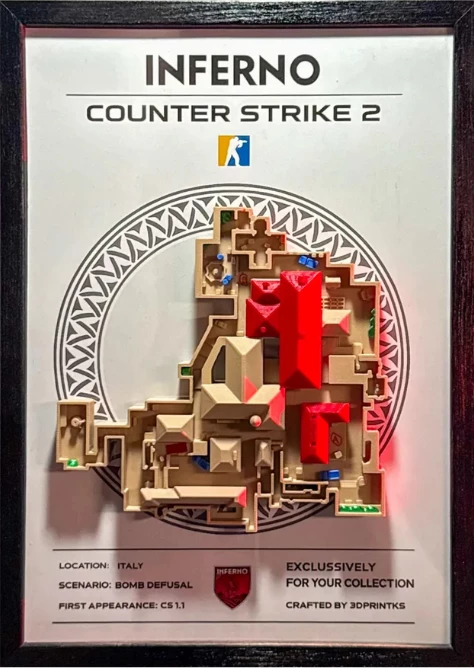 Kornizë CS2/CS:GO - 3D Map Inferno