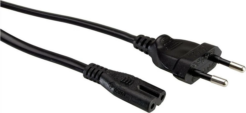 Kabllo rryme VALUE 19992089, 1 m, CEE7/16 në IEC 320, 250 V/2.5 A, e zezë